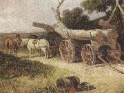 James holland,r.w.s Countryfolk logging (mk37) oil painting picture wholesale